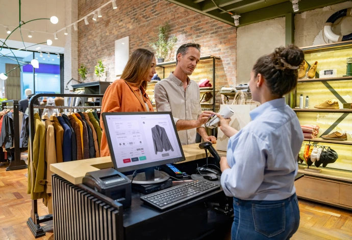 POS printer setup in retail store
